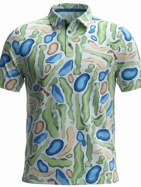 Good Good Golf Campo polo, golf course print, medium